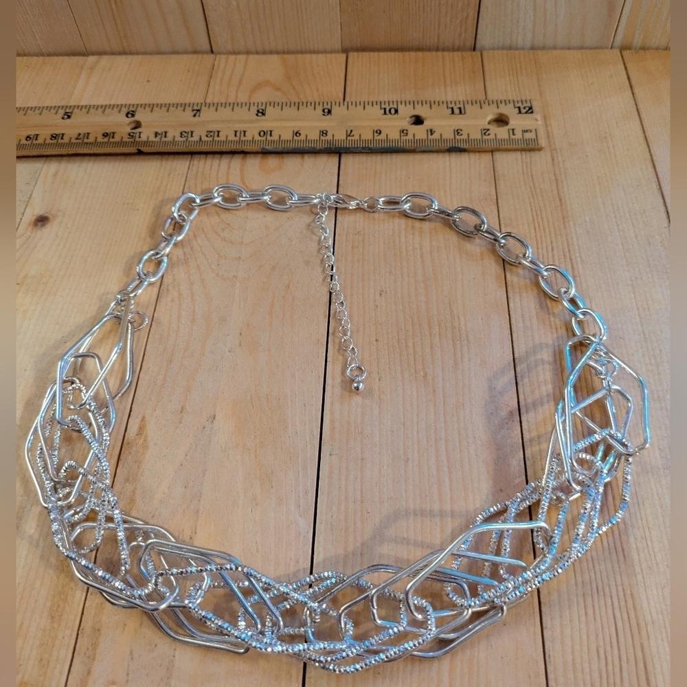 Elegant Silver Necklace Costume Jewelry 2 Of Them